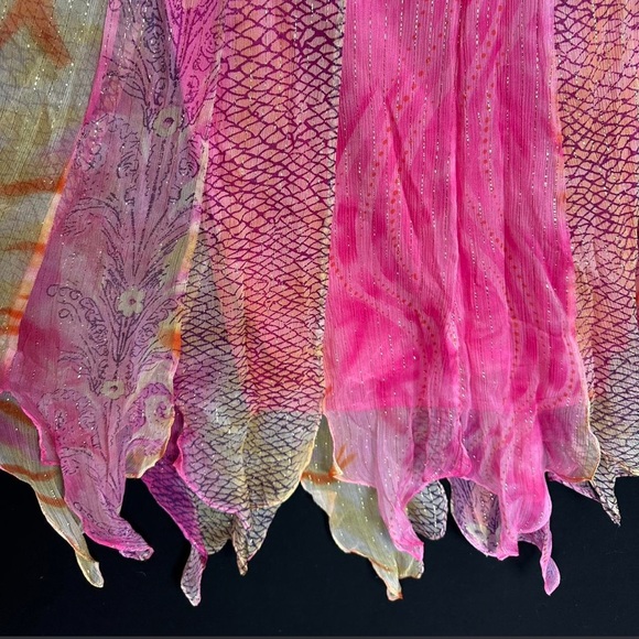 Vintage Silk Beaded Beaded Dress, Sz 6 - Picture 3 of 7